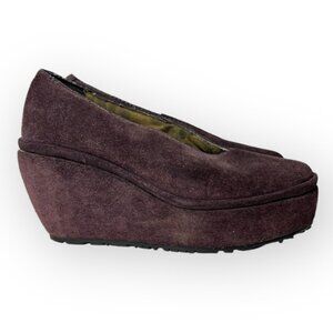 Fly London Yaz Purple Suede Wedges 37